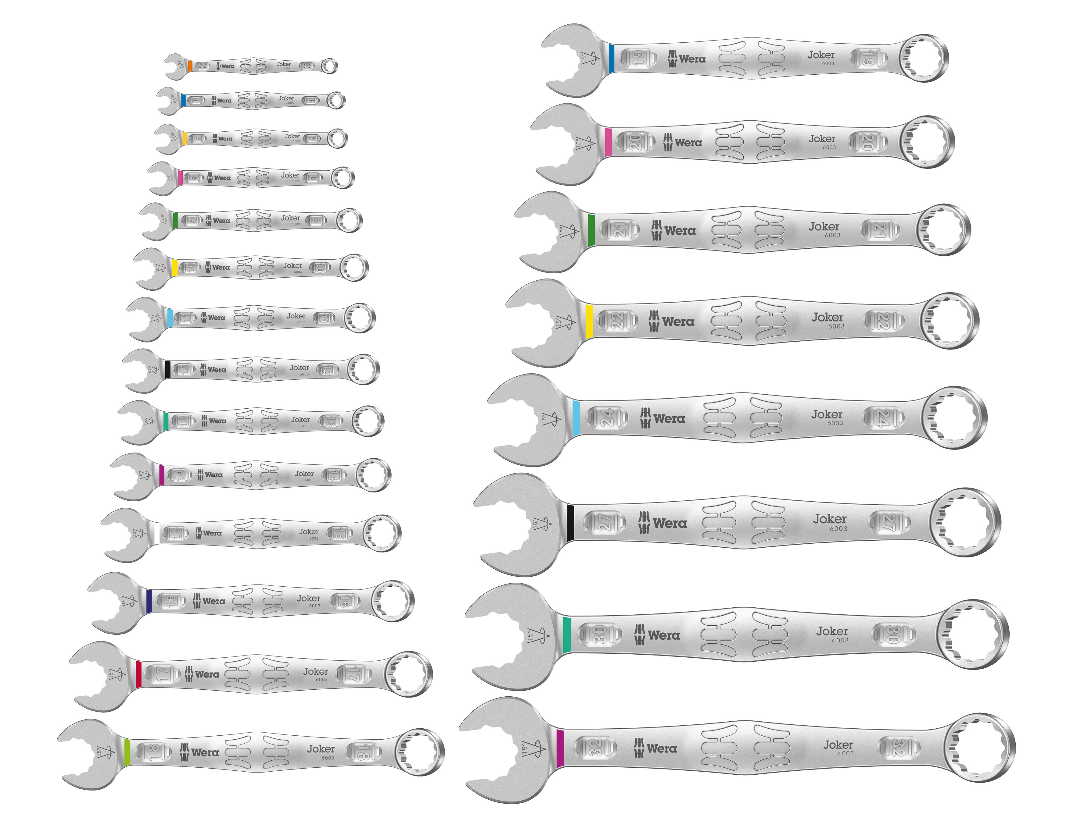 WERA 6003 Joker 22 Set 1 Ringmaulschlüssel-Satz