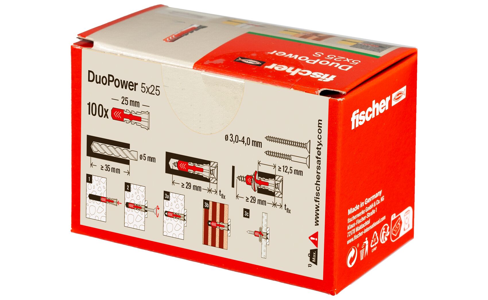 FISCHER DuoPower 5x25 100Stk.