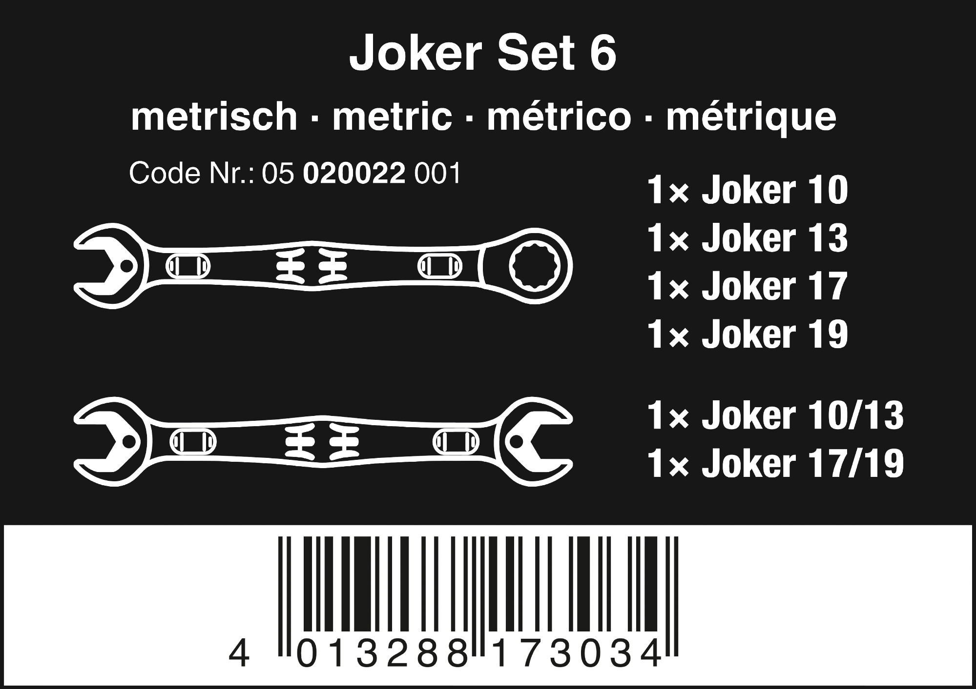 WERA 6000/6002 Joker 6 Set 1, 6-teilig