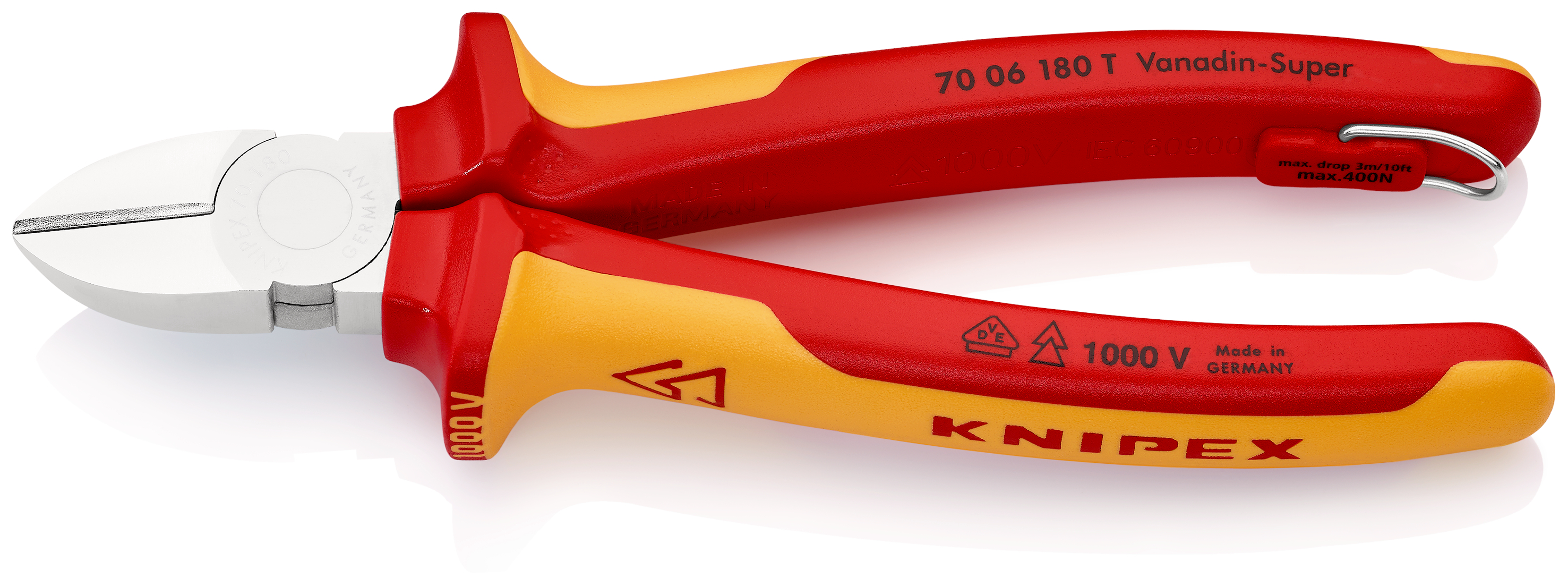 KNIPEX 7006180 T Seitenschneider VDE mit Befestigu
