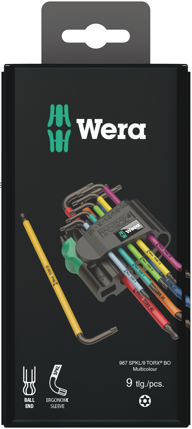 WERA 967/9 TX BO Multicolour 1 SB SiS, 9-teilig