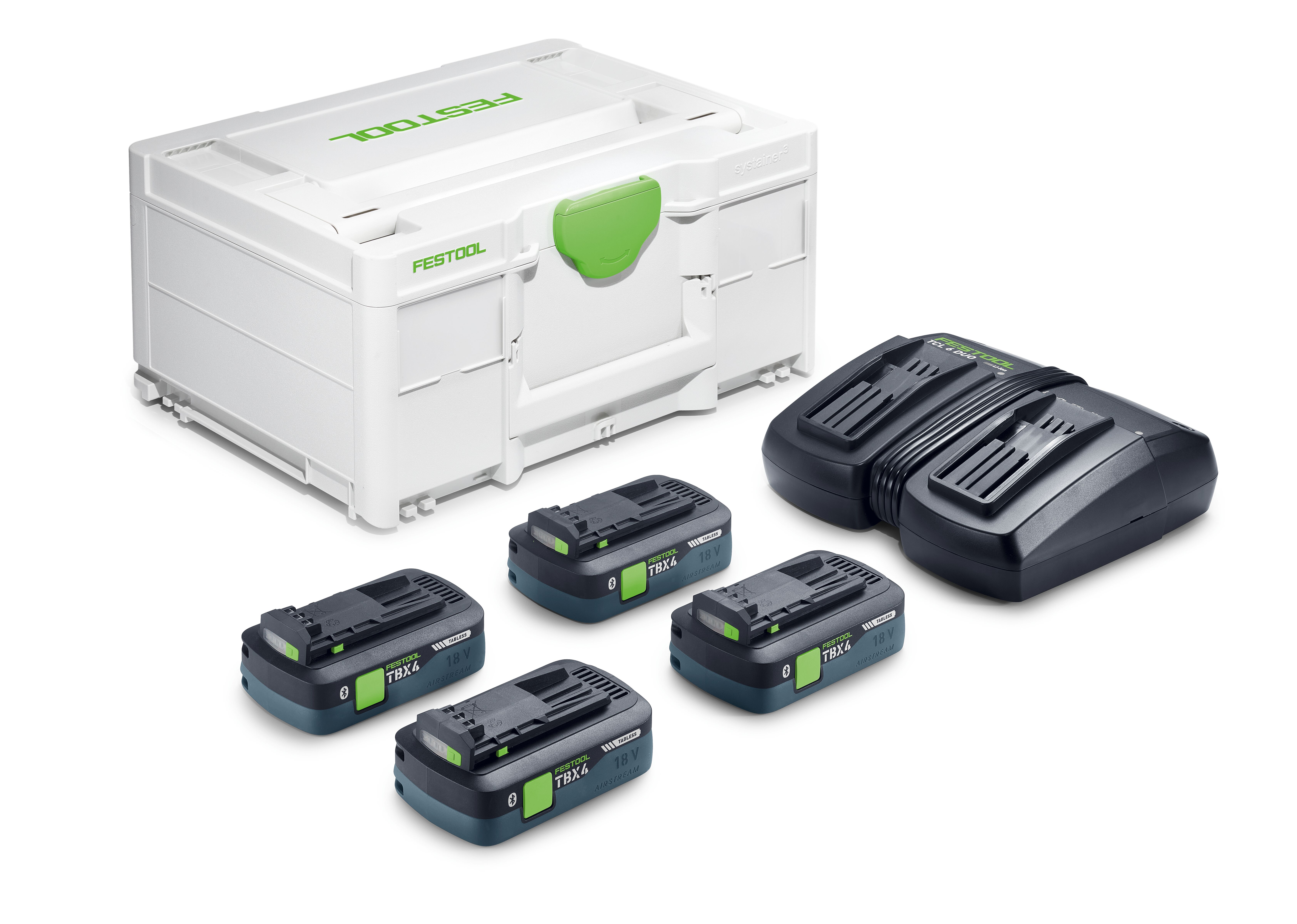 FESTOOL Energie-Set SYS 18V 4xTBX4/TCL6DUO