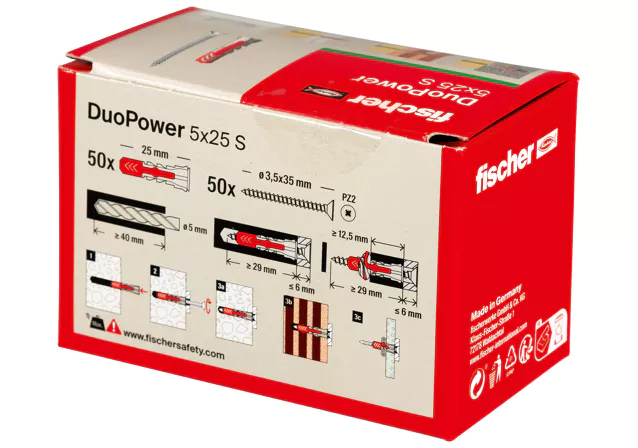 FISCHER DuoPower 5x25 S 50Stk.