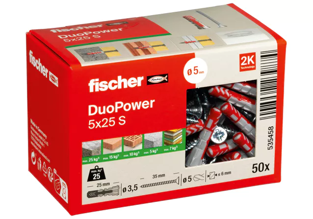 FISCHER DuoPower 5x25 S 50Stk.