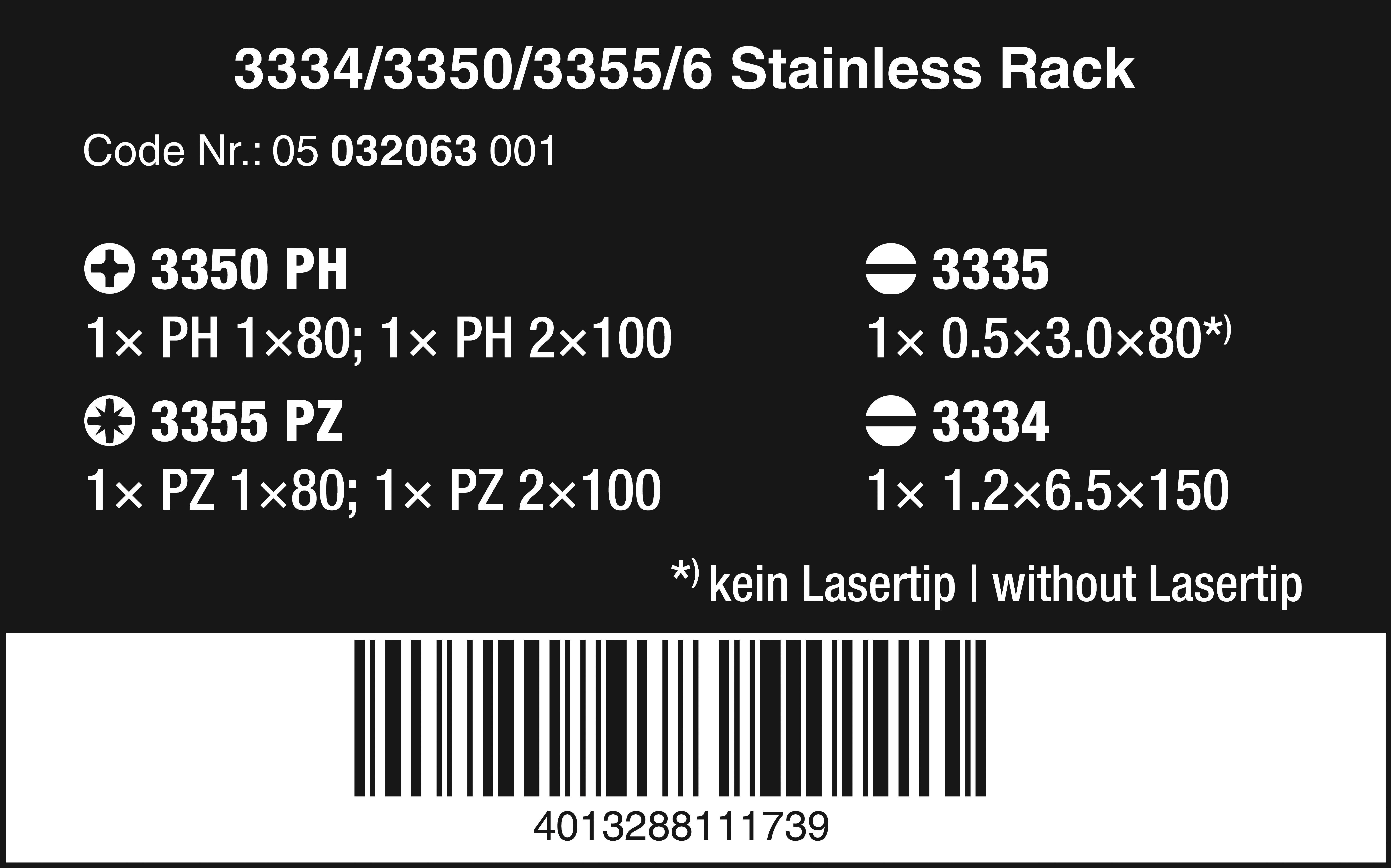 WERA 3334/3350/3355/6 Schraubendrehersatz, 