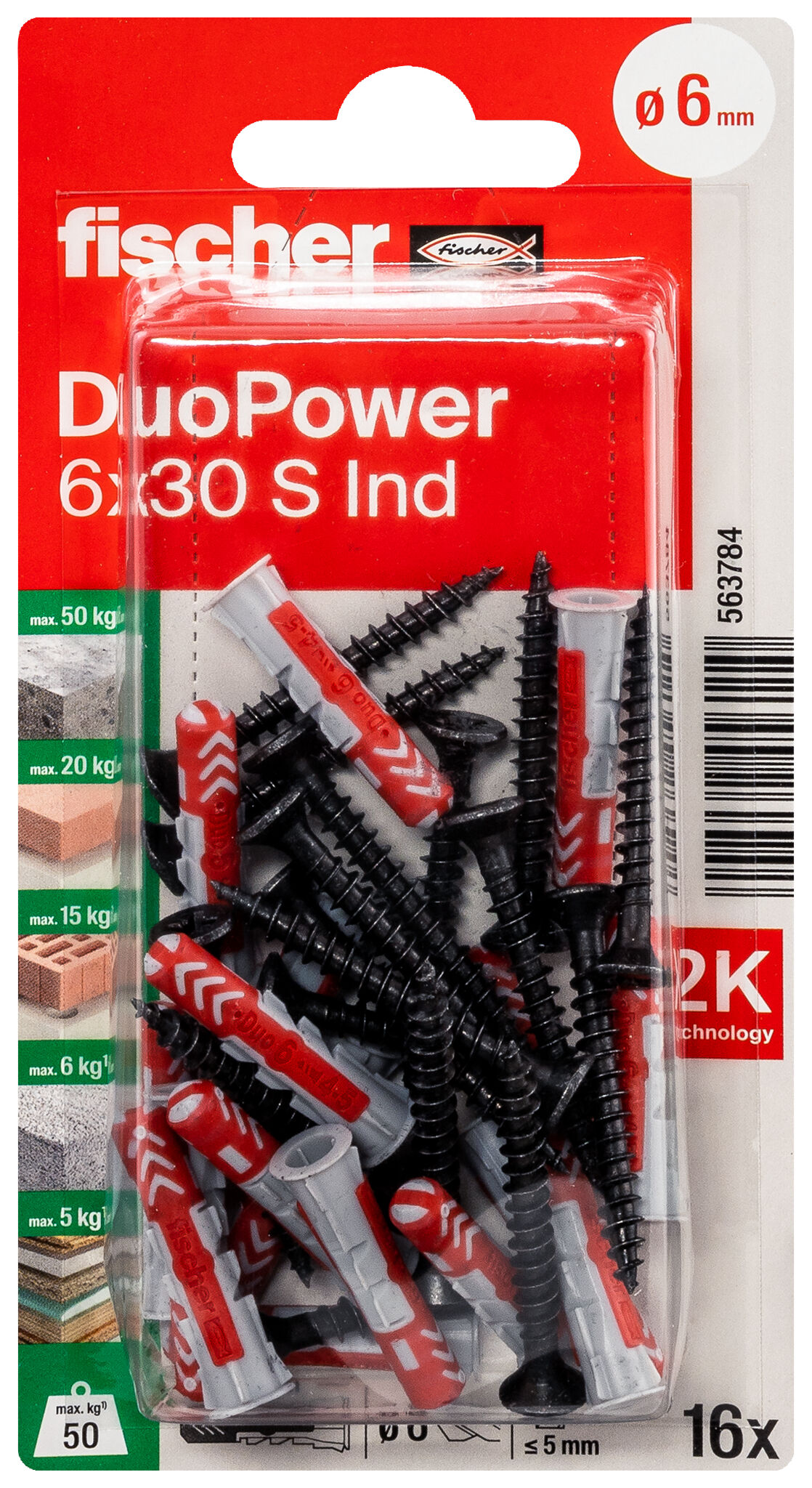 FISCHER DuoPower 6x30 S Ind 16Stk.