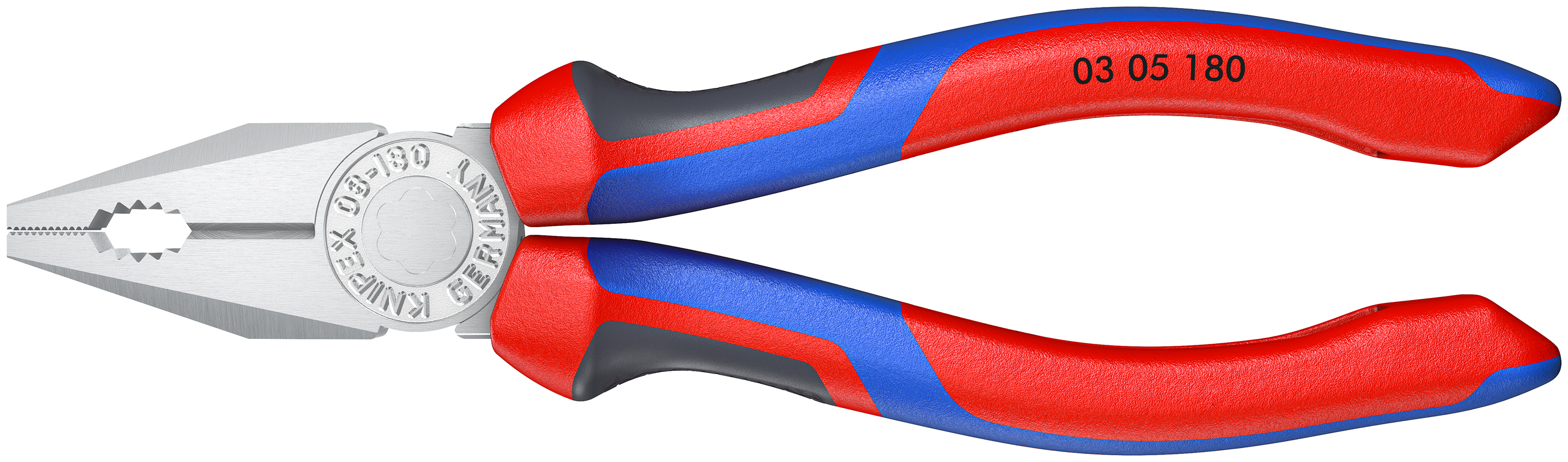 KNIPEX Kombizange mit Comfort-Griffen verchromt 18
