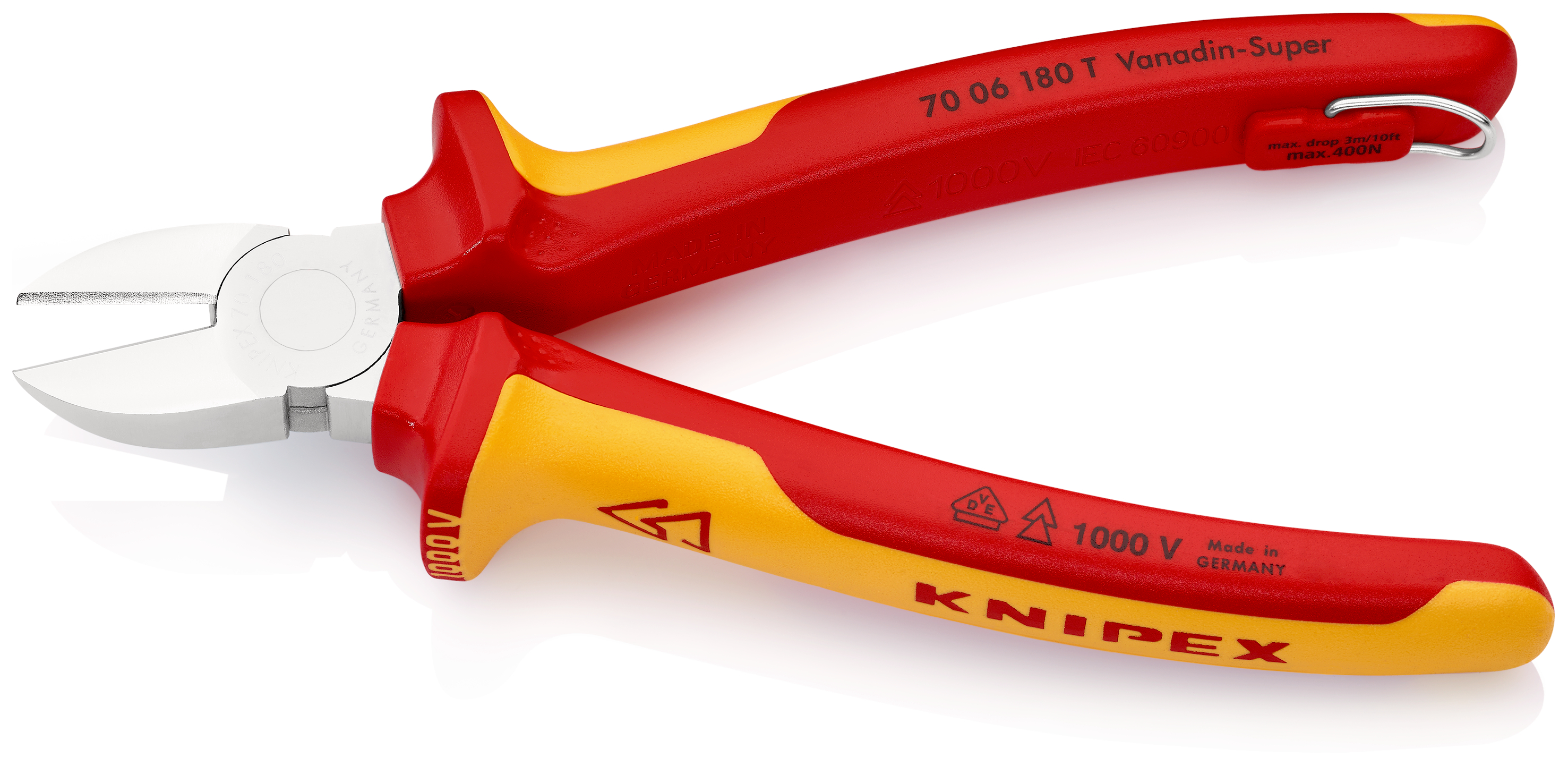 KNIPEX 7006180 T Seitenschneider VDE mit Befestigu