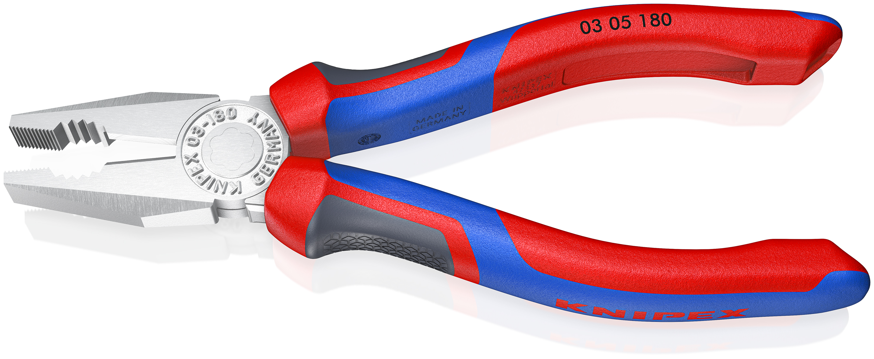 KNIPEX Kombizange mit Comfort-Griffen verchromt 18