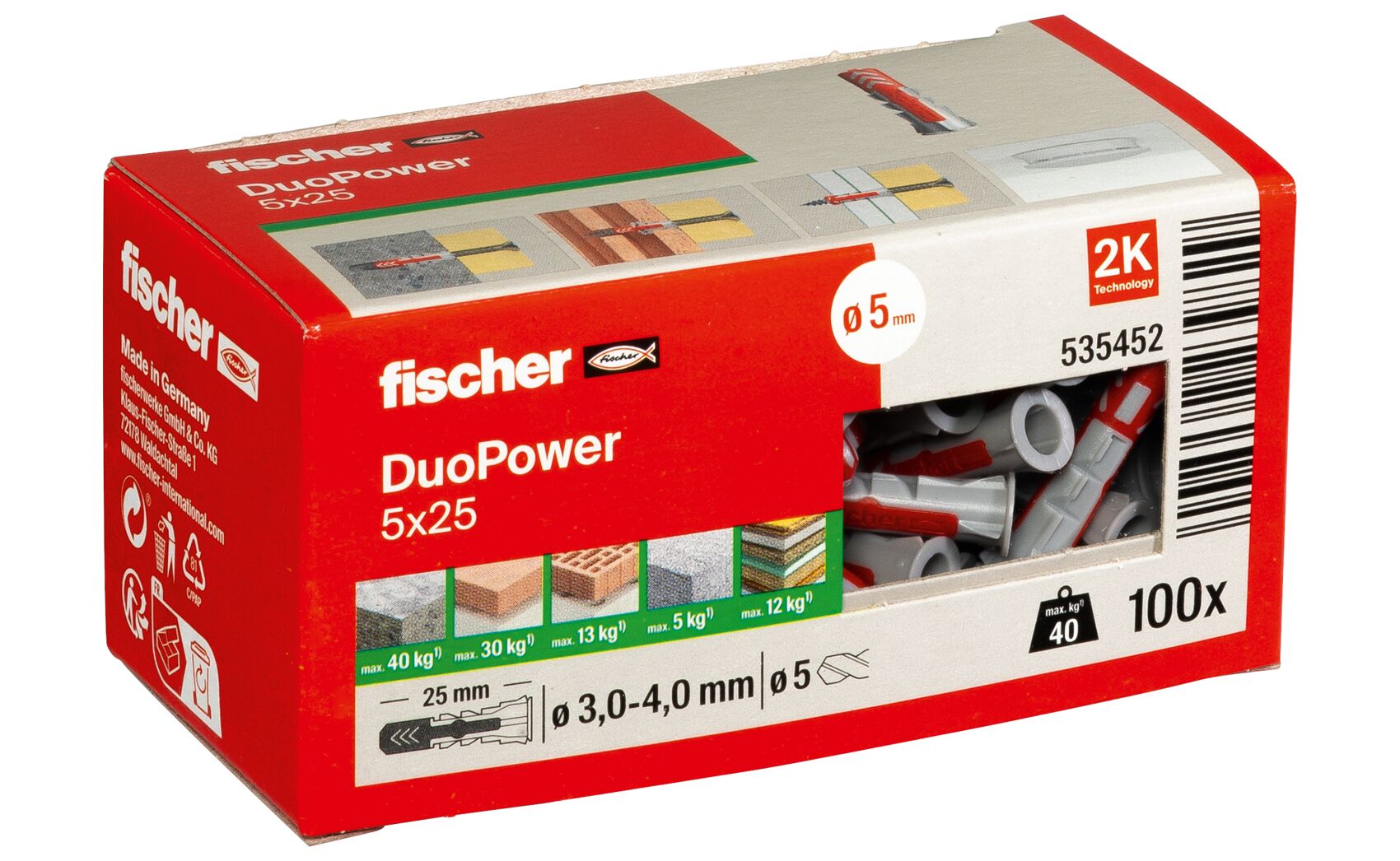 FISCHER DuoPower 5x25 100Stk.