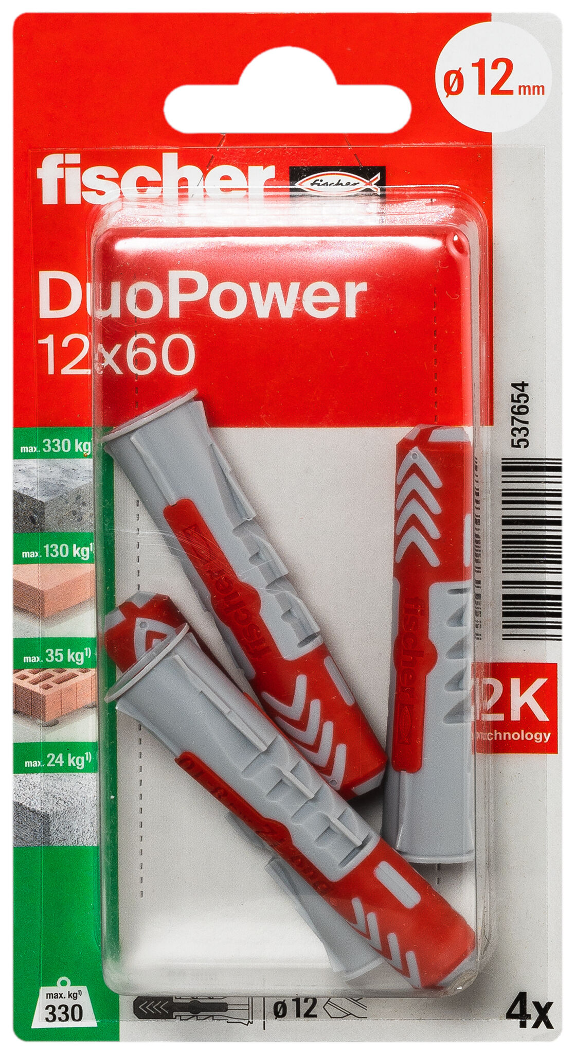 FISCHER DuoPower 12x60 4Stk.