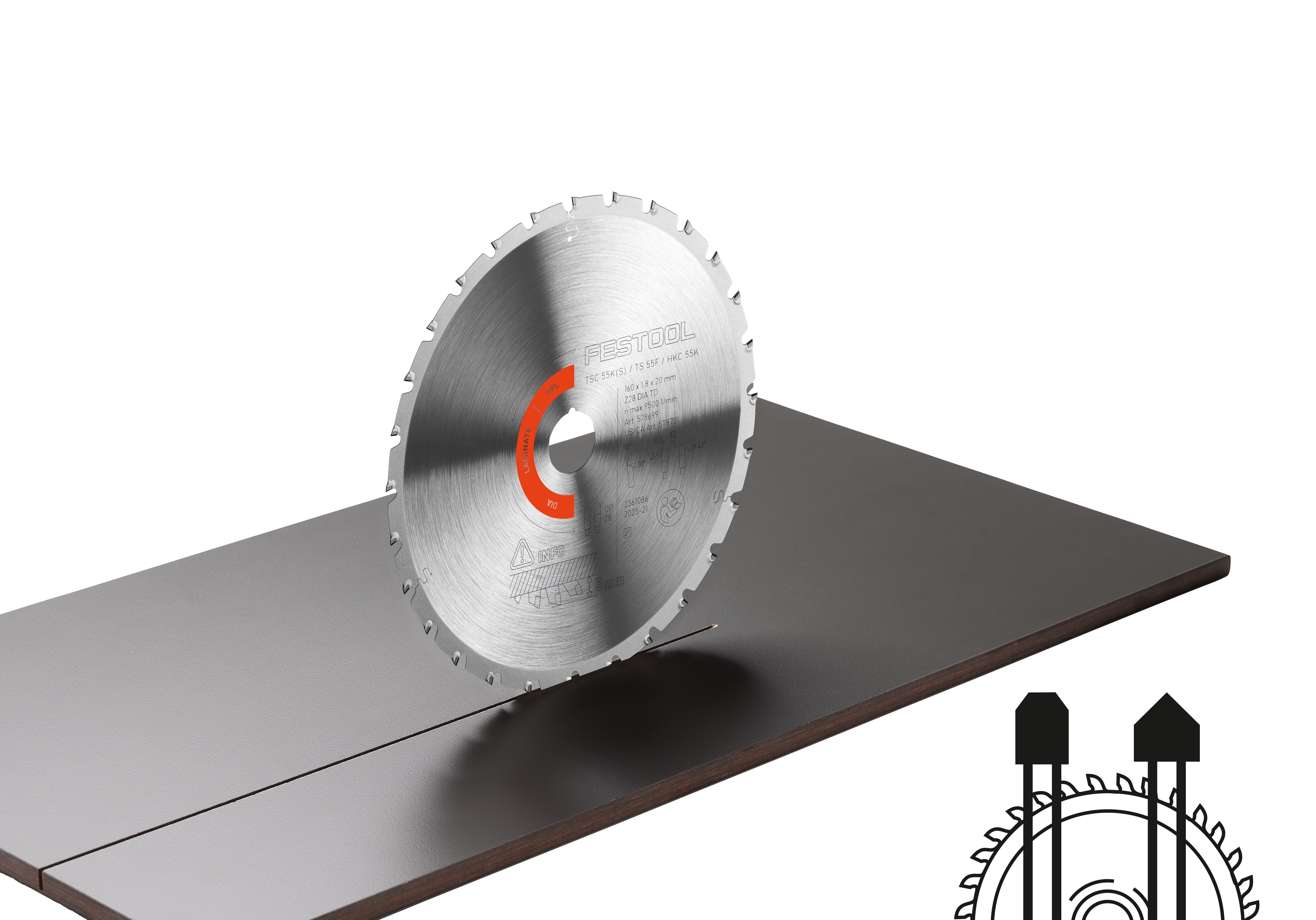 FESTOOL Diamant-Kreissägeblatt 160x1,8x20 TD28