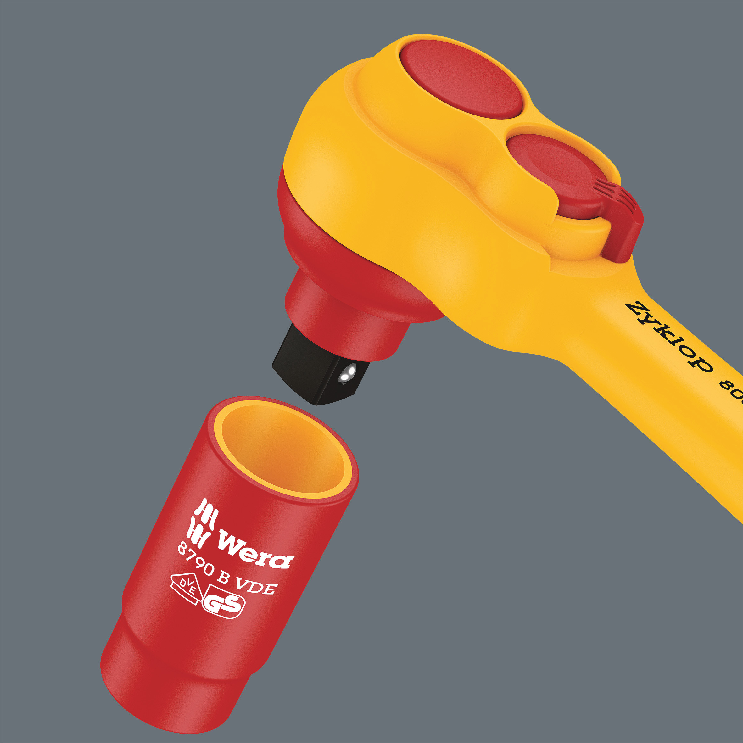 WERA 8100 SB VDE 1 Zyklop Knarrensatz, isoliert